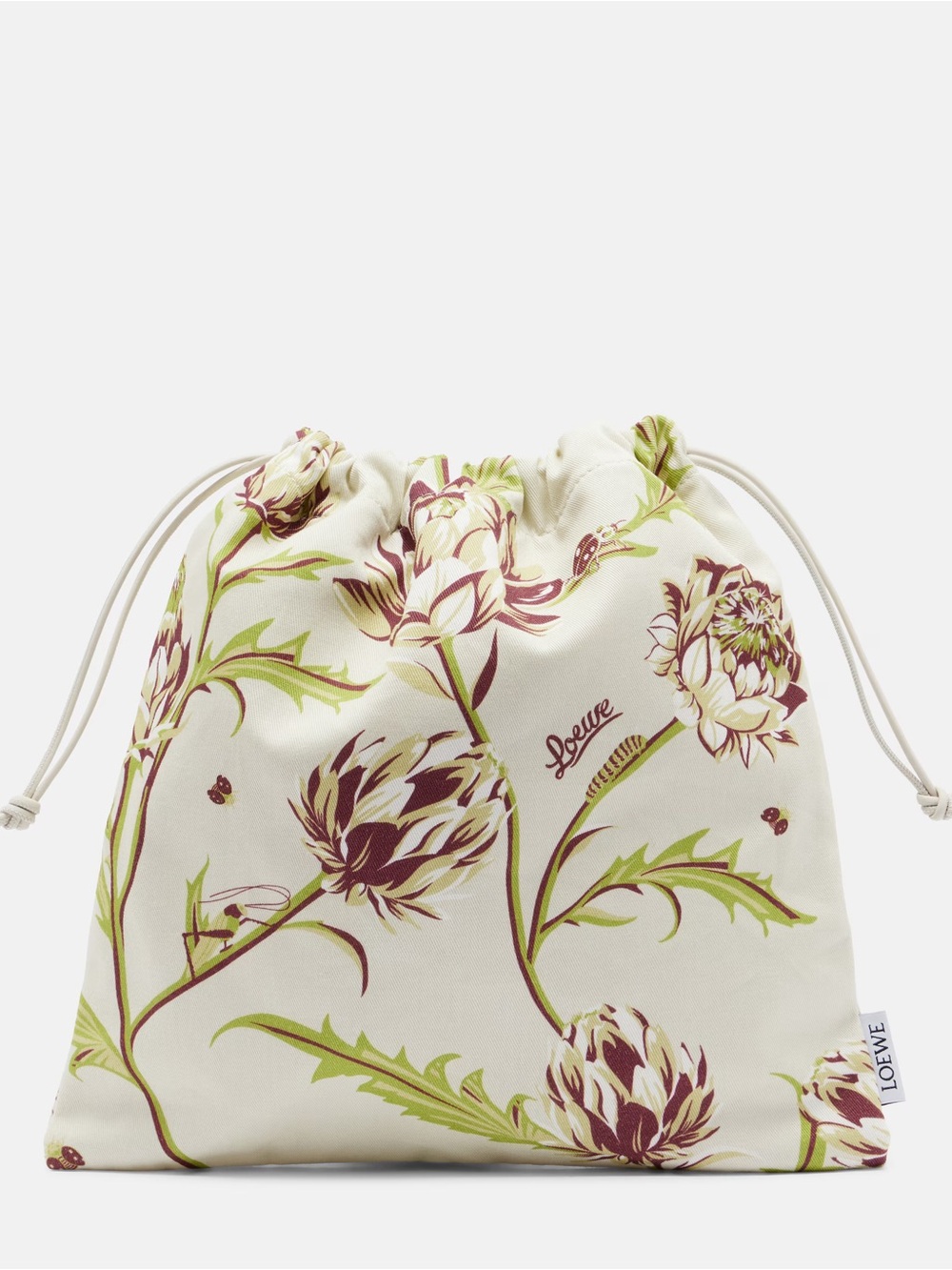 Loewe X Paula’s Ibiza Canvas Artichoke Print Pouch
